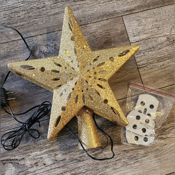 Projector Led Tree Top Star-Glittery Gold - Picture 3 of 8